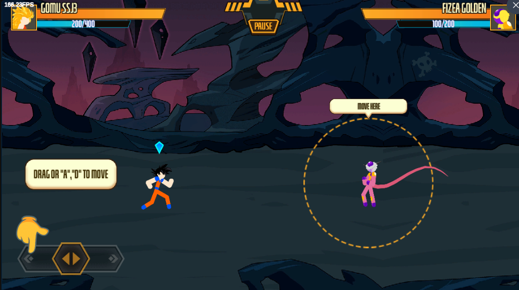 Stickman Warriors Combat Scene