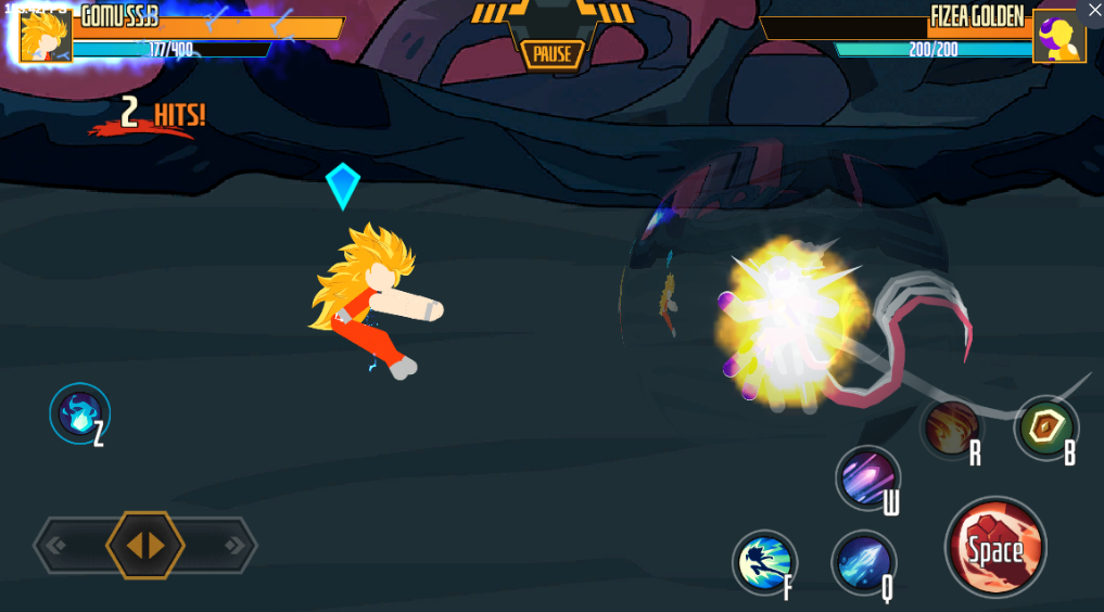 Stickman Warriors Energy Blast